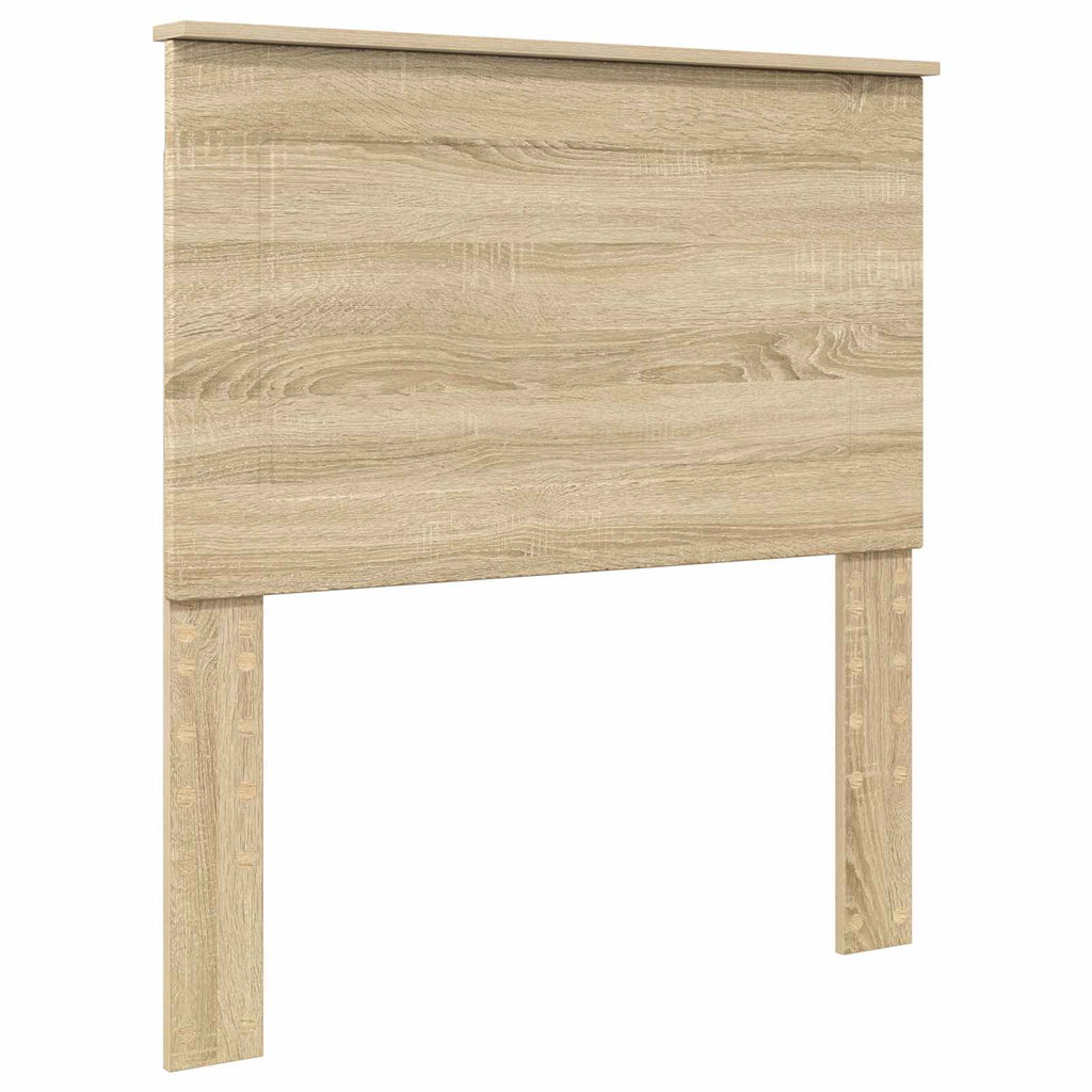 Cama con almacenamiento con cabecera Roble Sonoma 100 x 200 cm
