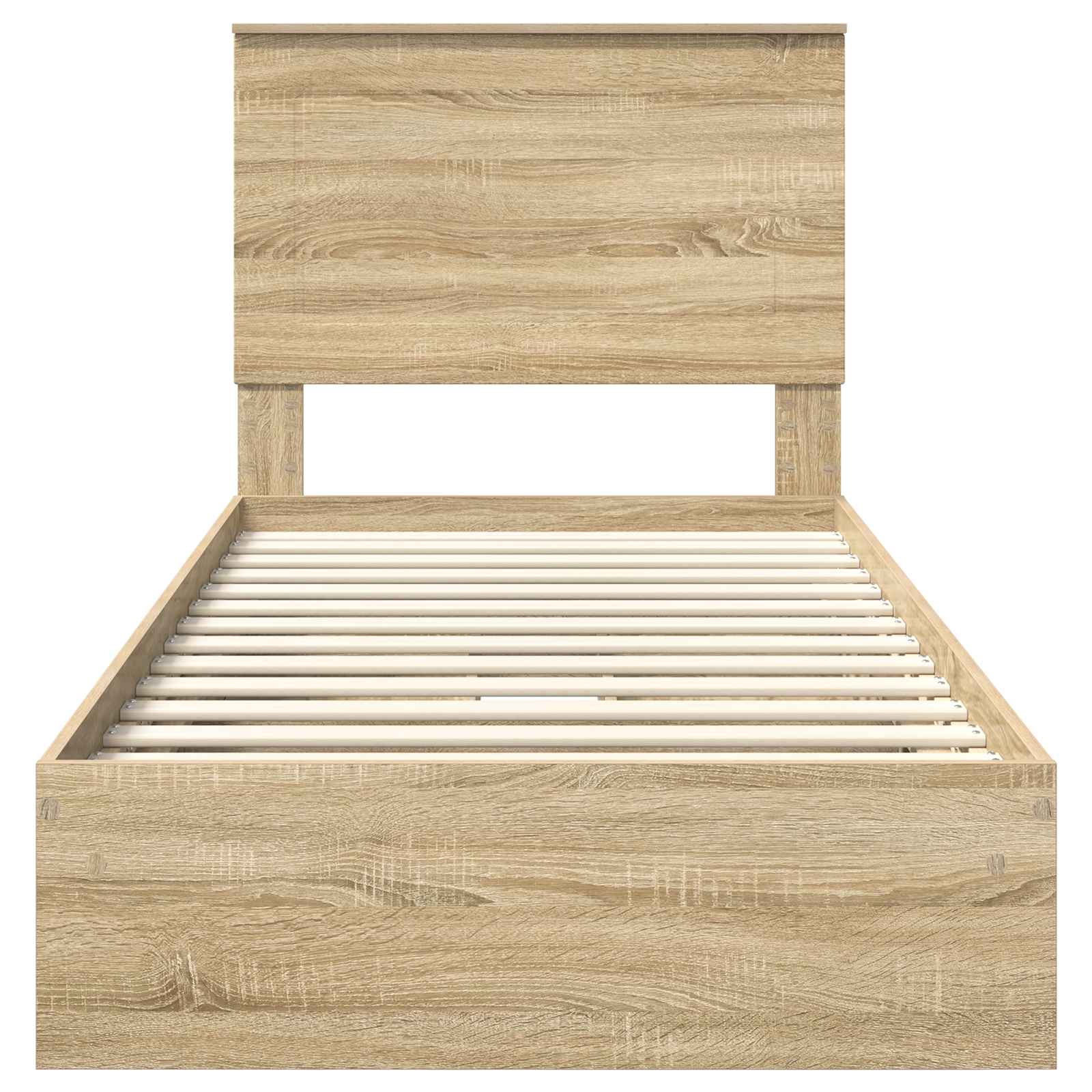 Cama con almacenamiento con cabecera Roble Sonoma 100 x 200 cm