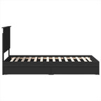 Cama con almacenamiento Negro 90 x 190 cm Madera de ingeniería