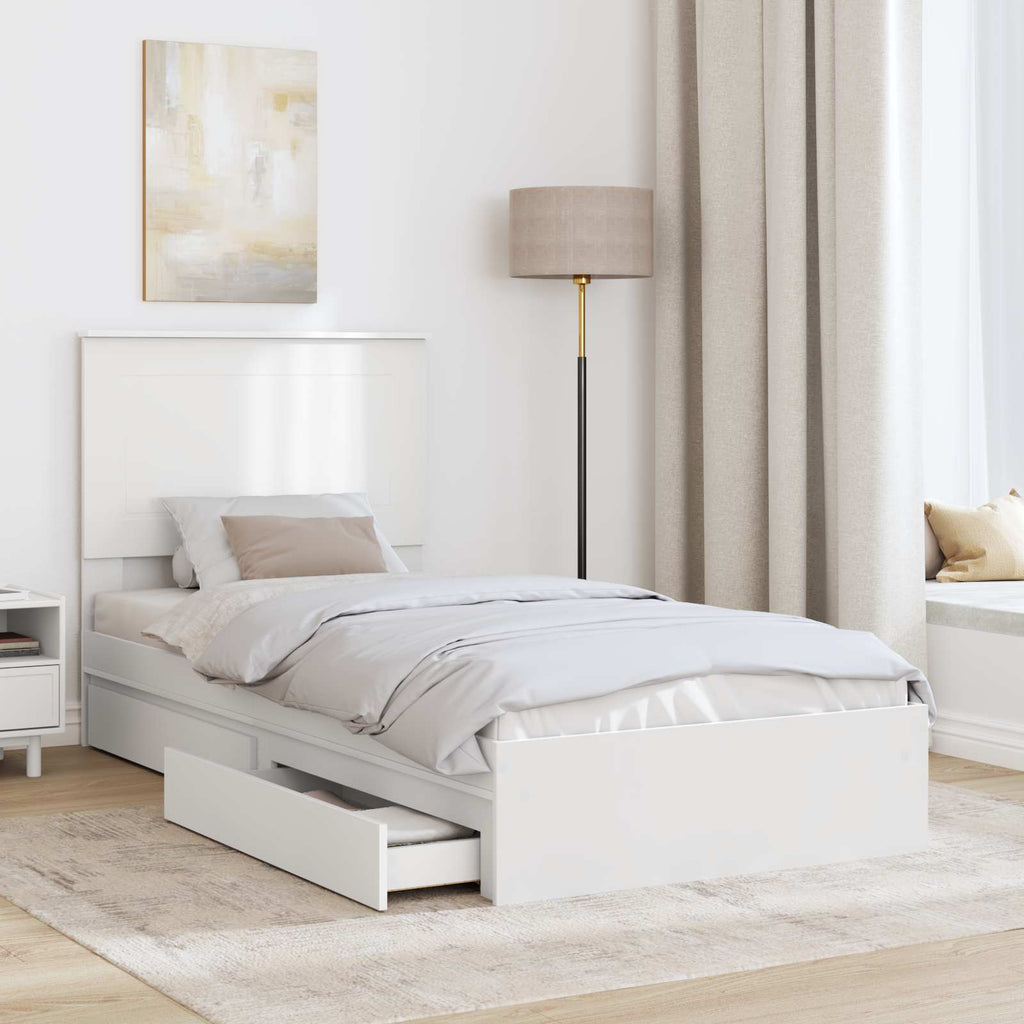 Cama con almacenamiento 90 x 200 cm Madera de ingeniería