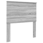 Cama con almacenamiento con cabecera Gris Sonoma 90 x 200 cm