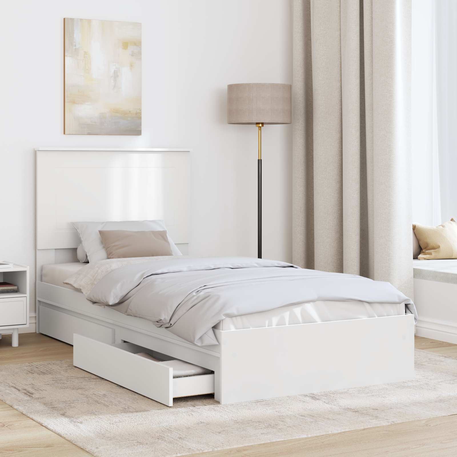 Cama con almacenamiento 75 x 190 cm Madera de ingeniería