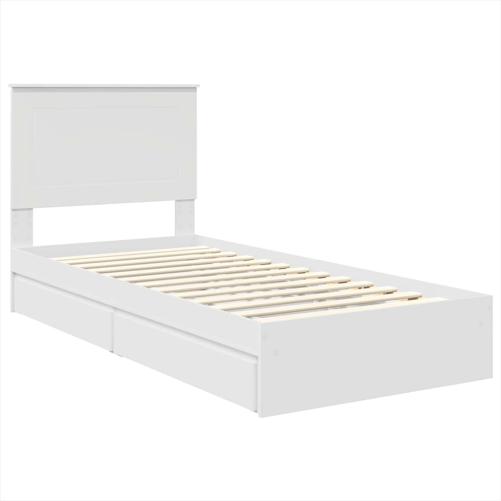 Cama con almacenamiento 75 x 190 cm Madera de ingeniería