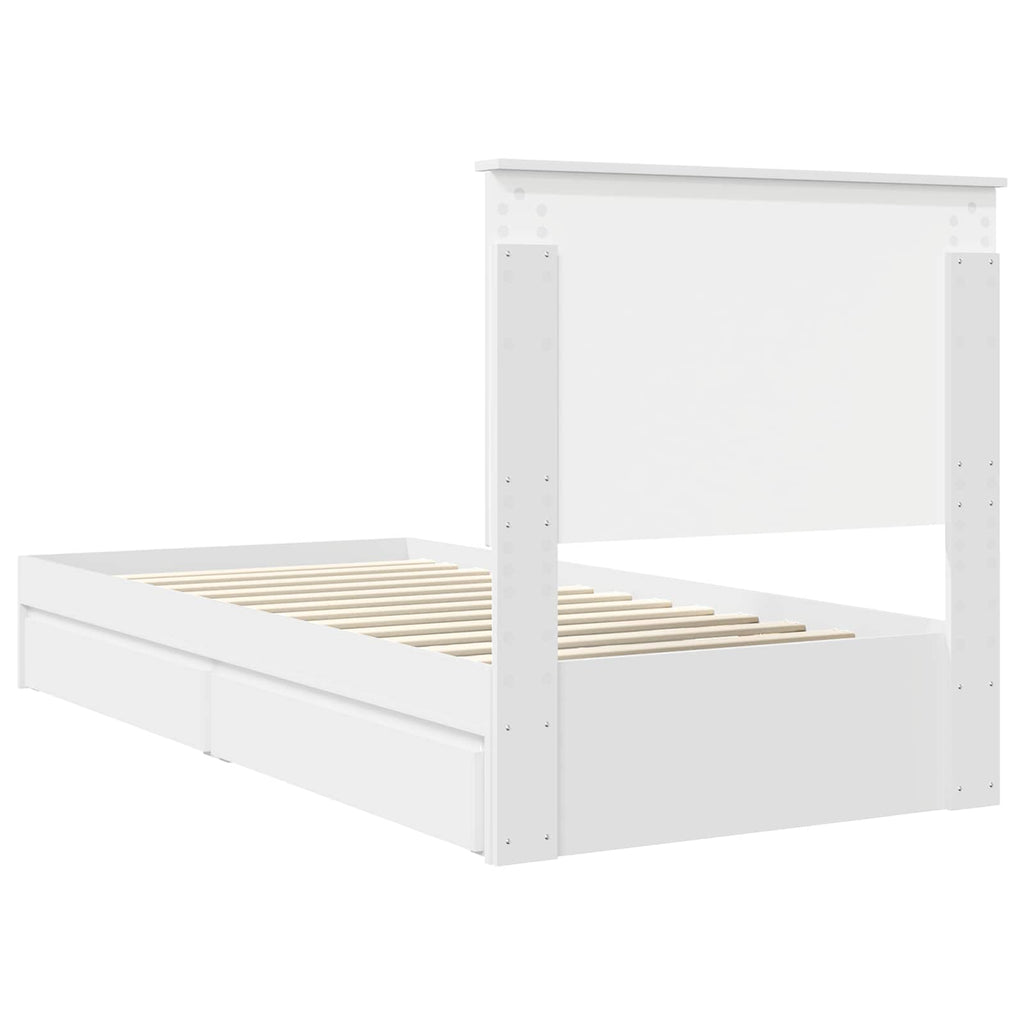 Cama con almacenamiento 75 x 190 cm Madera de ingeniería