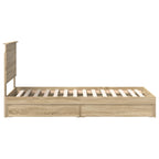 Cama con almacenamiento con cabecera Roble Sonoma 75 x 190 cm