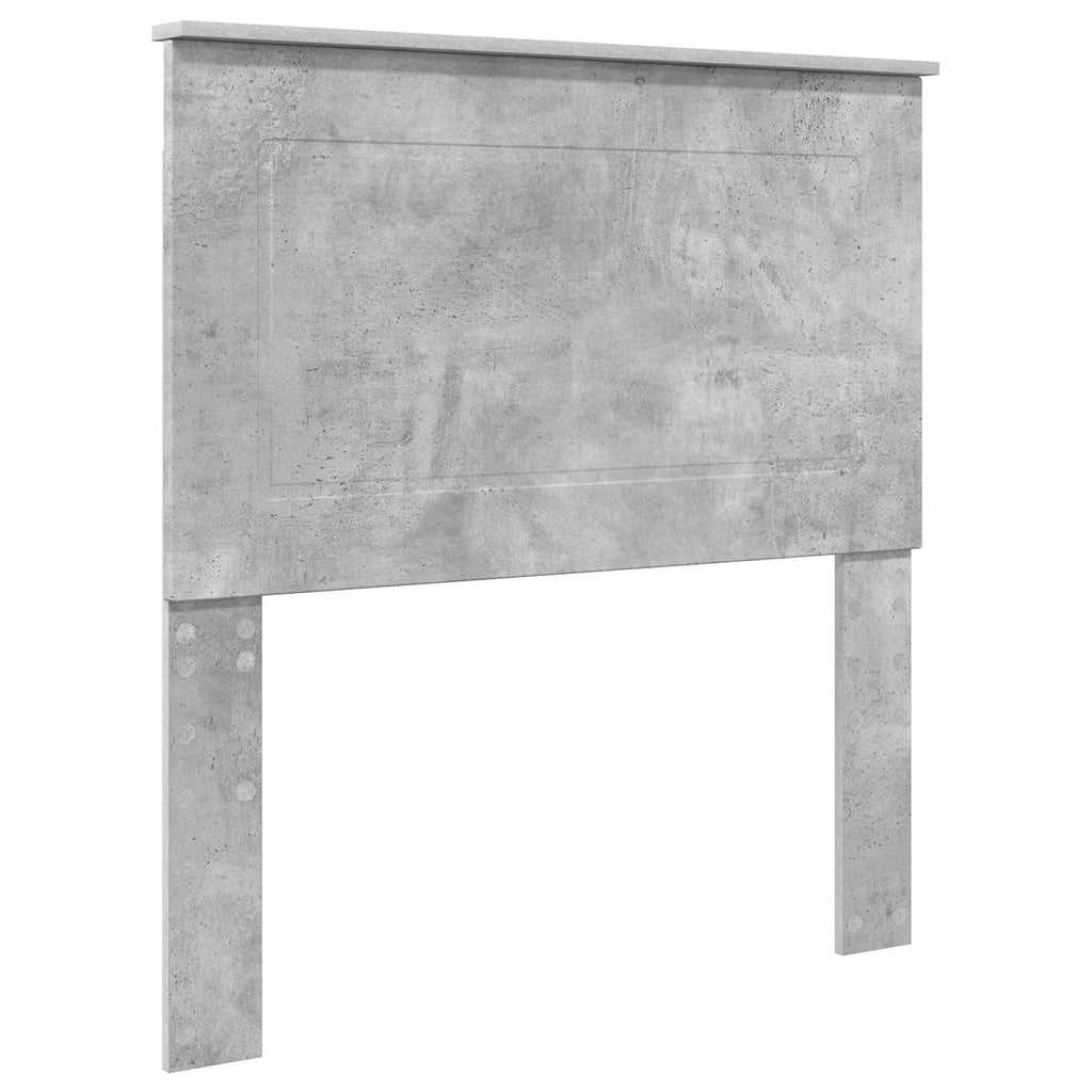 Cama con almacenamiento con cabecera Gris Concreto 75 x 190 cm
