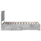 Estructura de cama con cabecera Gris Concreto 100 x 200 cm
