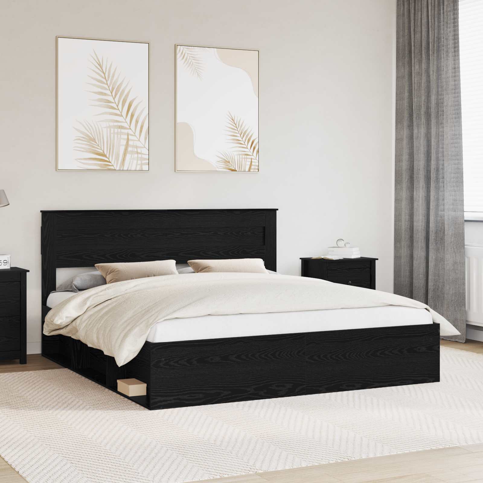 Estrutura de cama 100 x 200 cm Madeira de pinho maciço