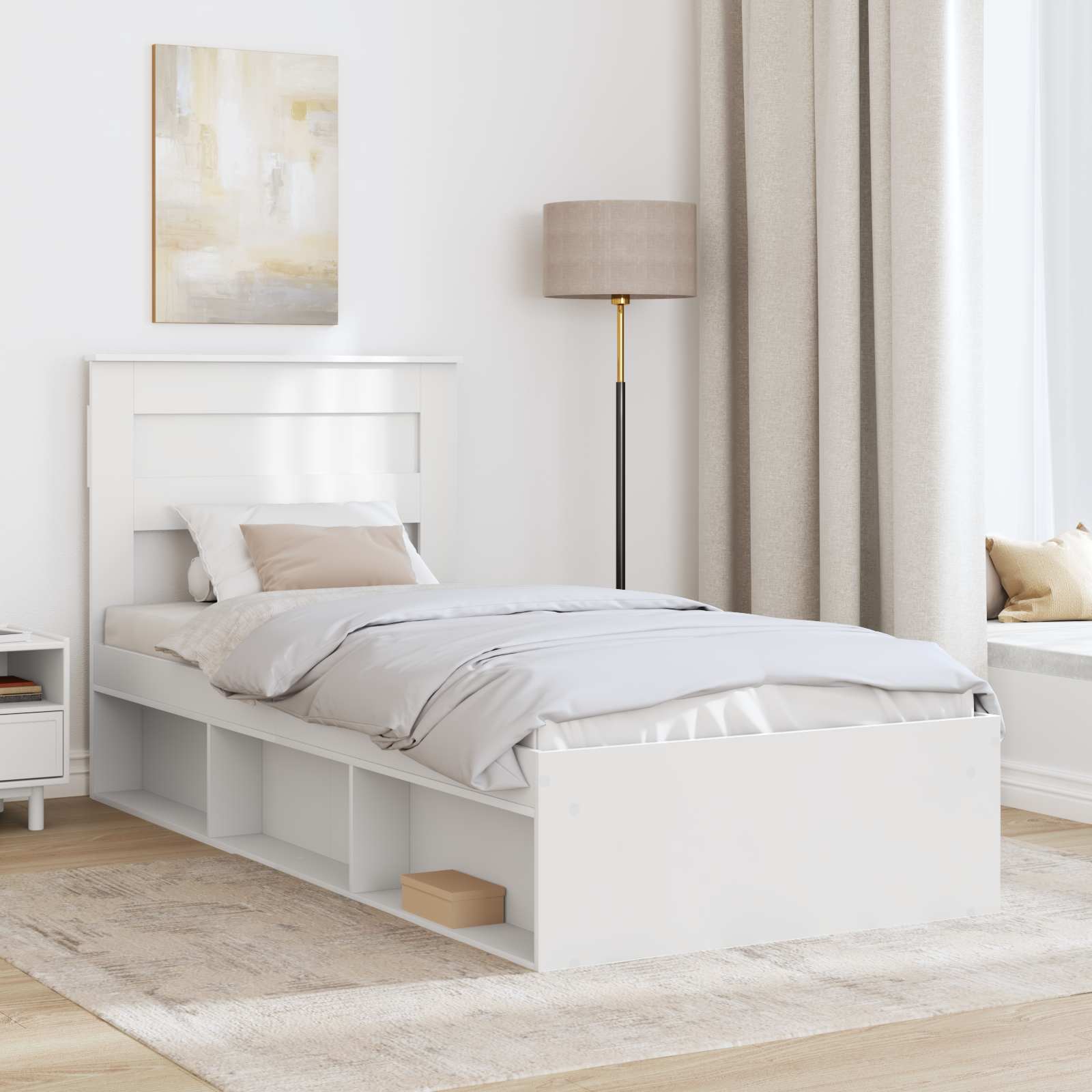 Estructura de cama 100 x 200 cm Madera de pino macizo