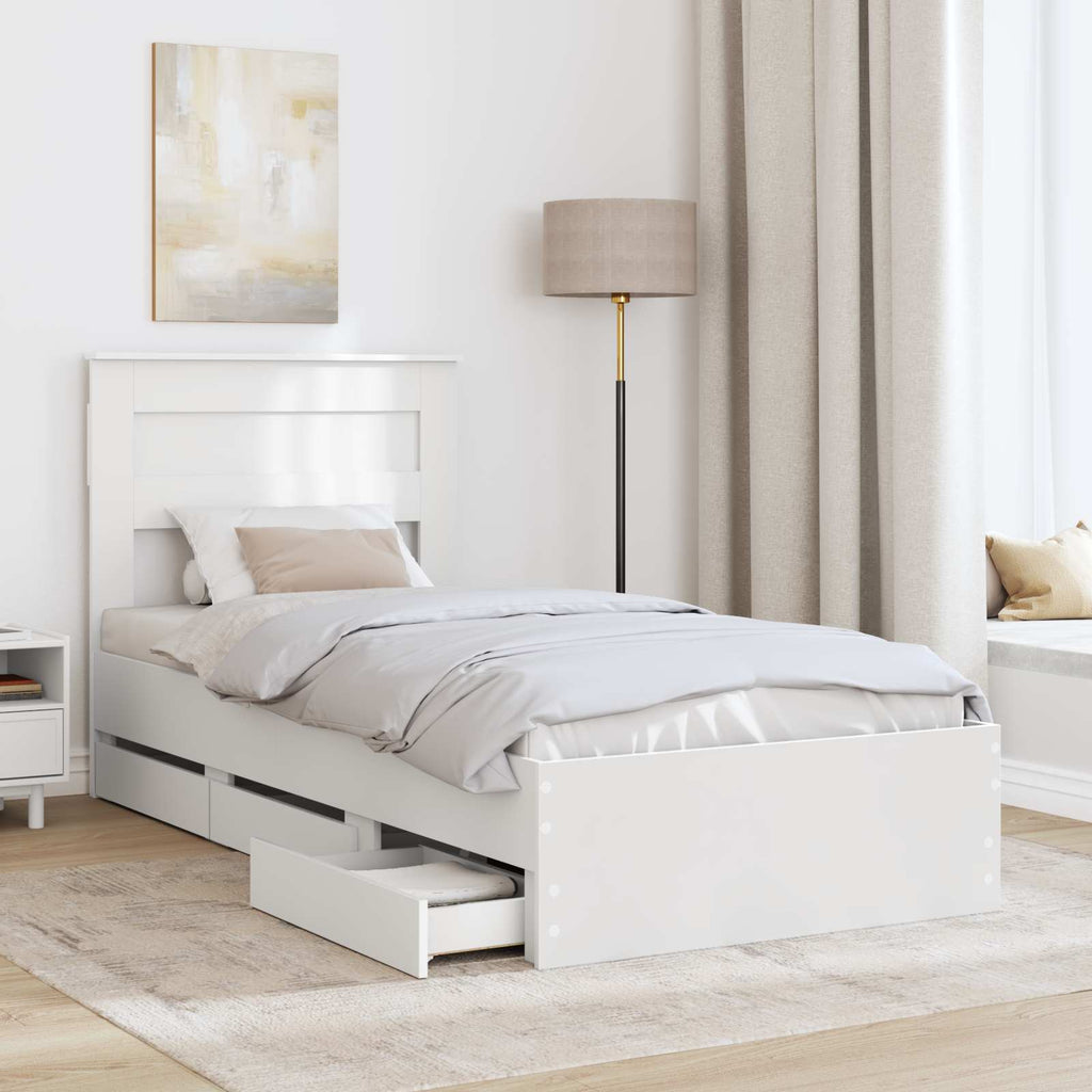 Estructura de cama con cajón 100 x 200 cm Madera Ingenieril