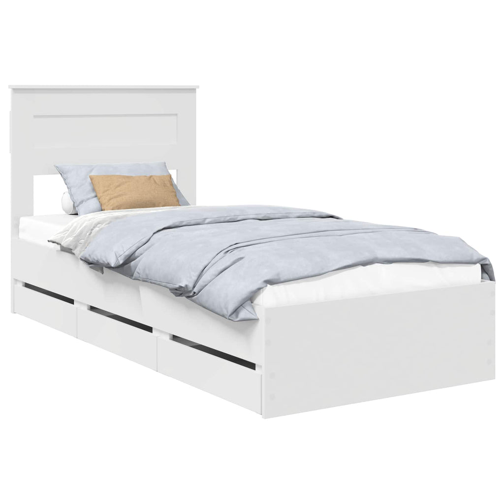 Estructura de cama con cajón 100 x 200 cm Madera Ingenieril