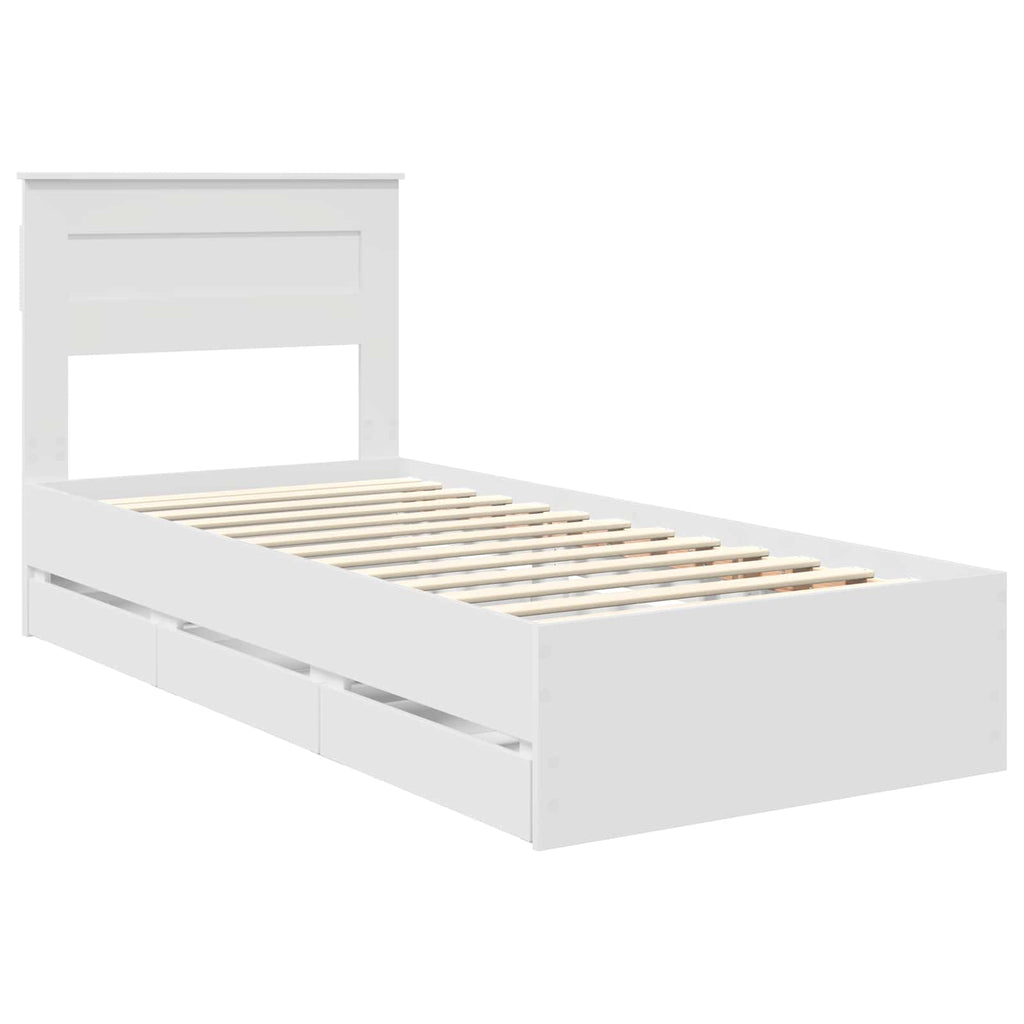 Estructura de cama con cajón 100 x 200 cm Madera Ingenieril