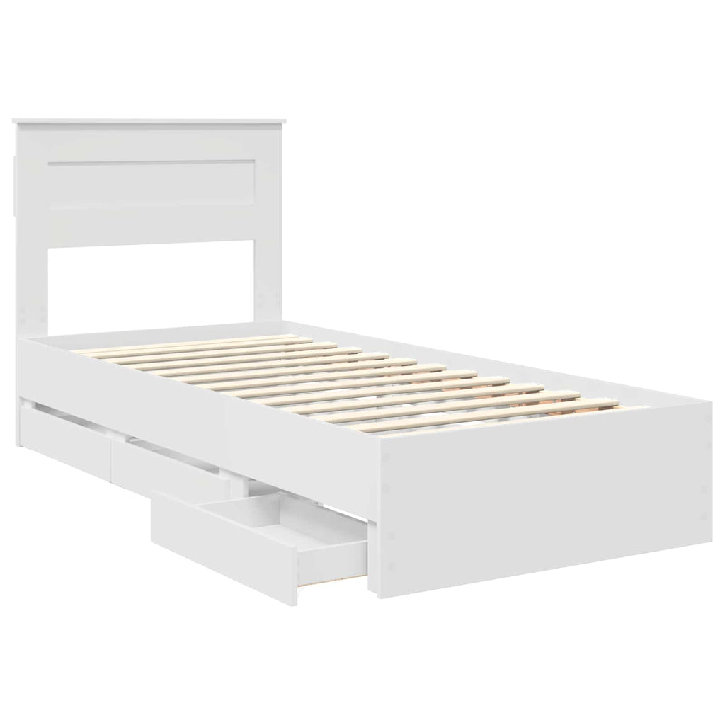 Estructura de cama con cajón 100 x 200 cm Madera Ingenieril
