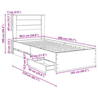 Estructura de cama con cajón 100 x 200 cm Madera Ingenieril