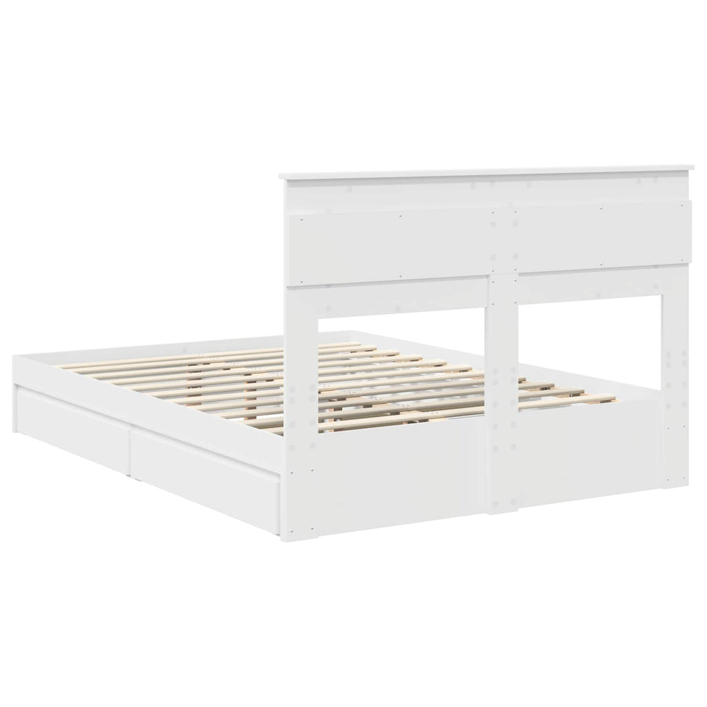Cama con almacenamiento 140 x 190 cm Madera de ingeniería