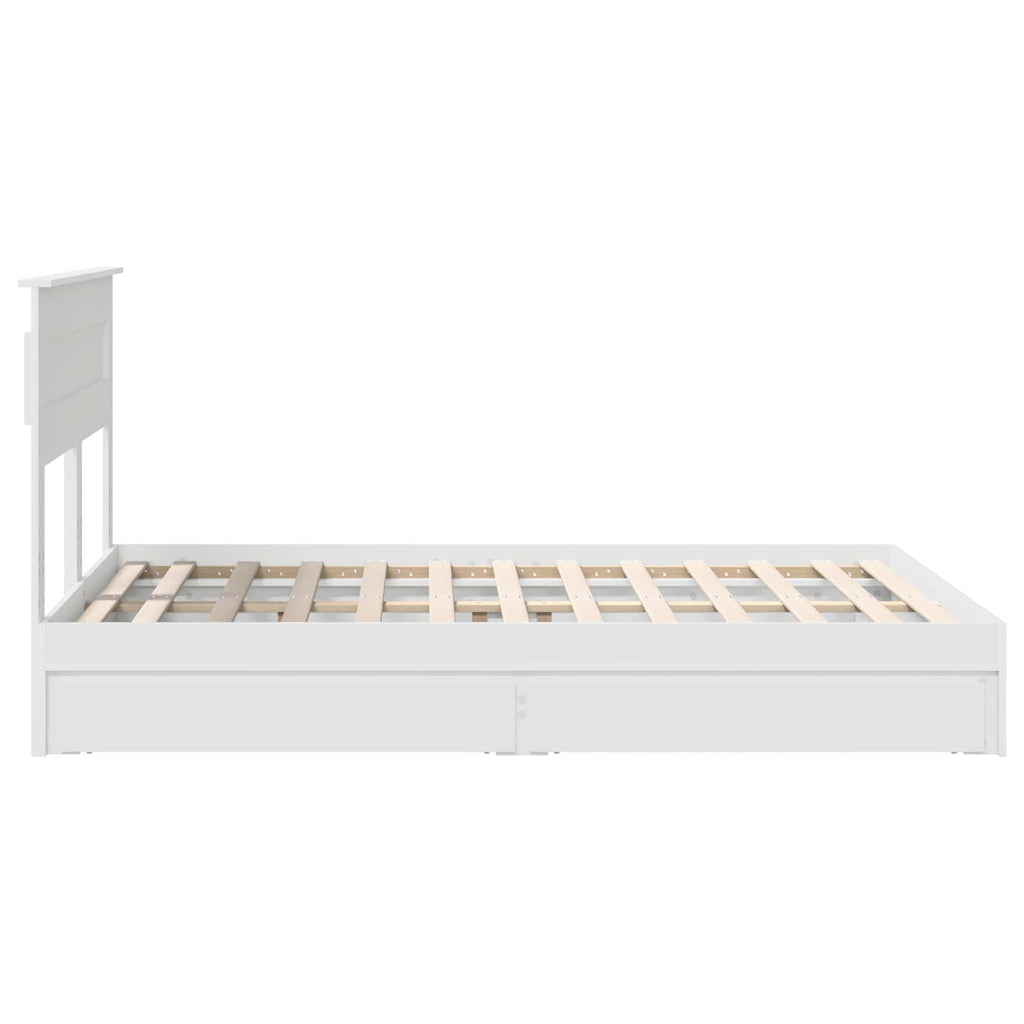 Cama con almacenamiento 140 x 190 cm Madera de ingeniería