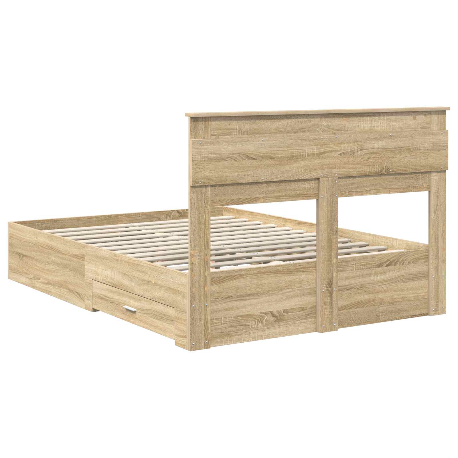 Estructura de cama con cajón Roble Sonoma 150 x 200 cm