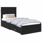 Estructura de cama Roble Negro 90 x 190 cm Madera de ingeniería