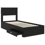Estructura de cama Roble Negro 90 x 190 cm Madera de ingeniería