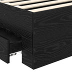 Estructura de cama Roble Negro 90 x 200 cm Madera de ingeniería
