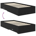 Estructura de cama Roble Negro 90 x 200 cm Madera de ingeniería