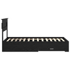Estructura de cama Roble Negro 90 x 200 cm Madera de ingeniería