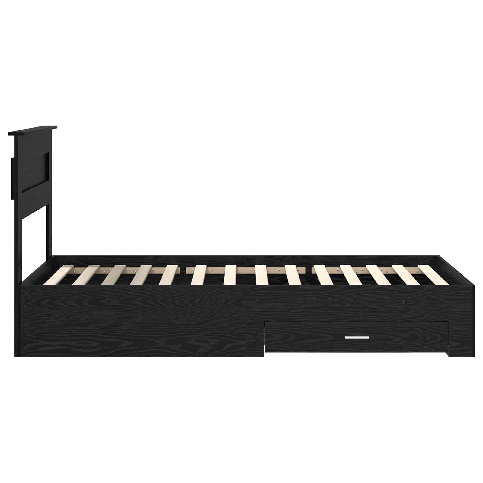 Estructura de cama Roble Negro 90 x 200 cm Madera de ingeniería