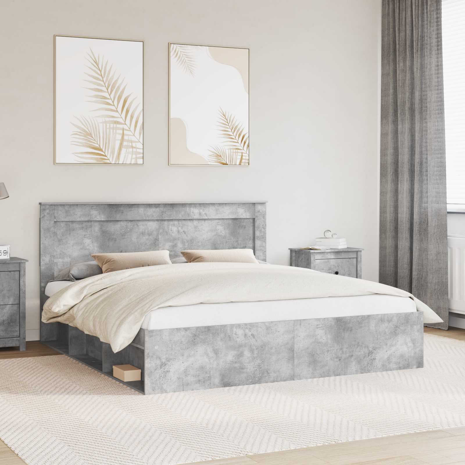 Estrutura de cama 100 x 200 cm Madeira de pinho maciço