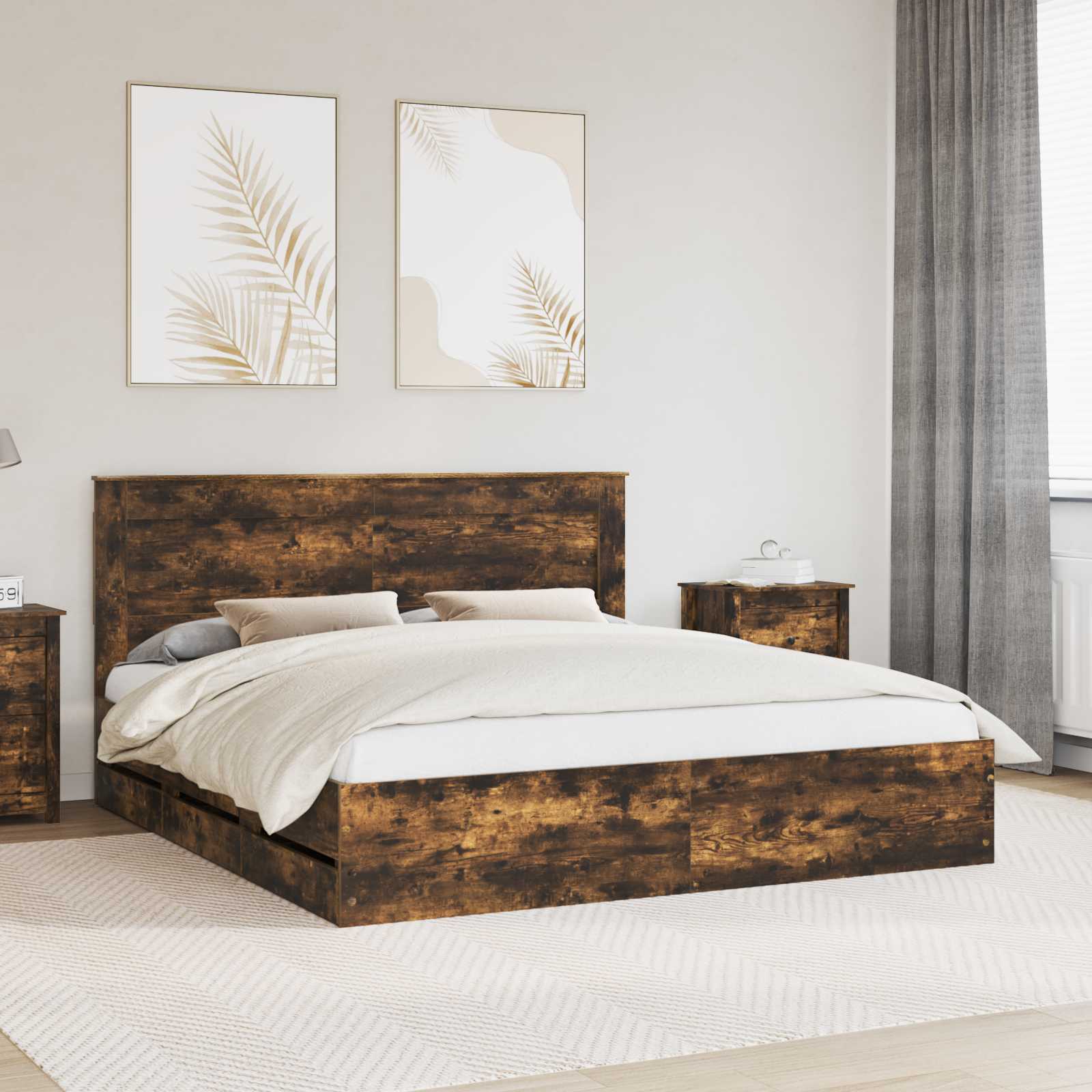Estructura de cama con cajón 100 x 200 cm Madera Ingenieril