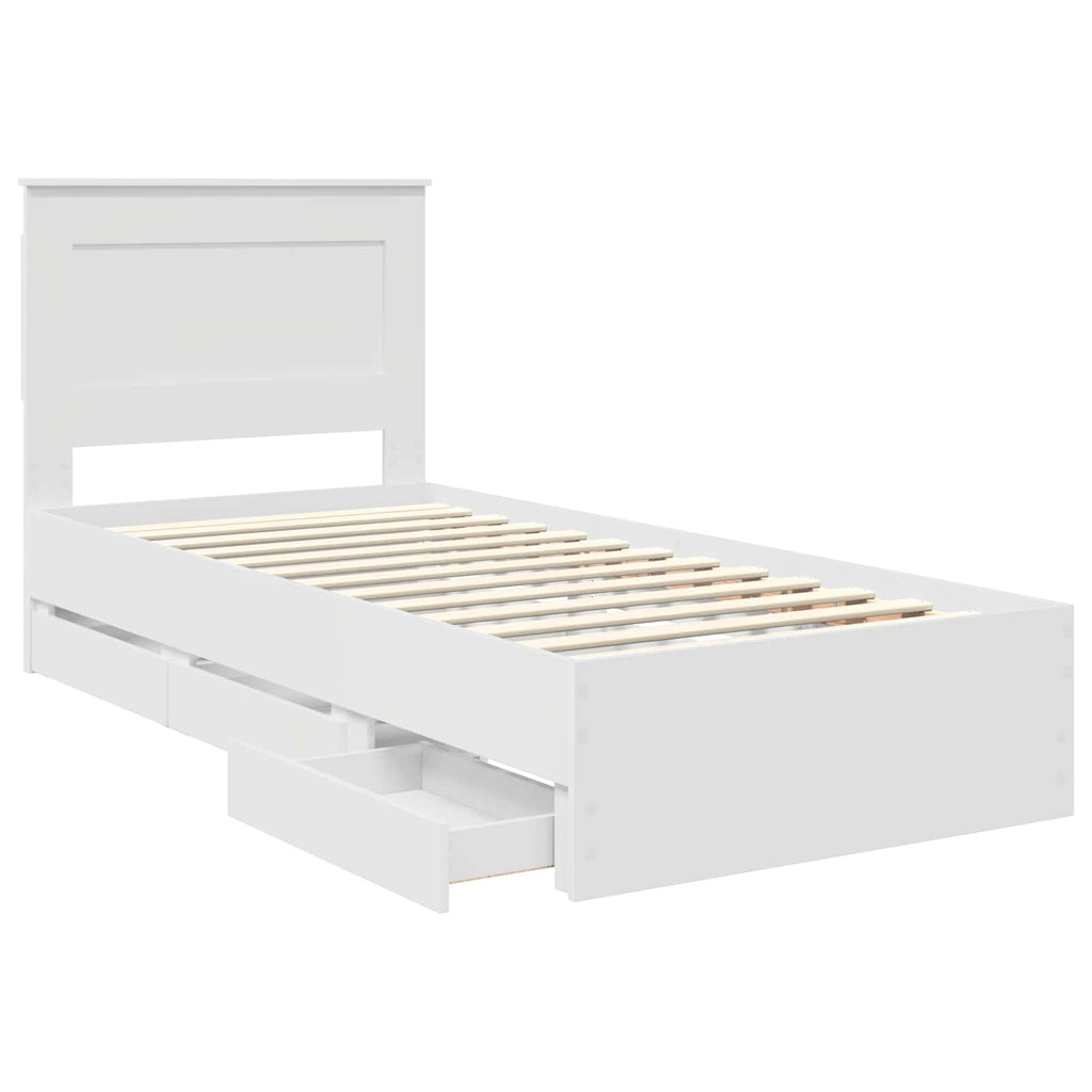 Estructura de cama con cajón 100 x 200 cm Madera Ingenieril