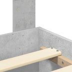 Estructura de cama con cabecera Gris Concreto 120 x 200 cm