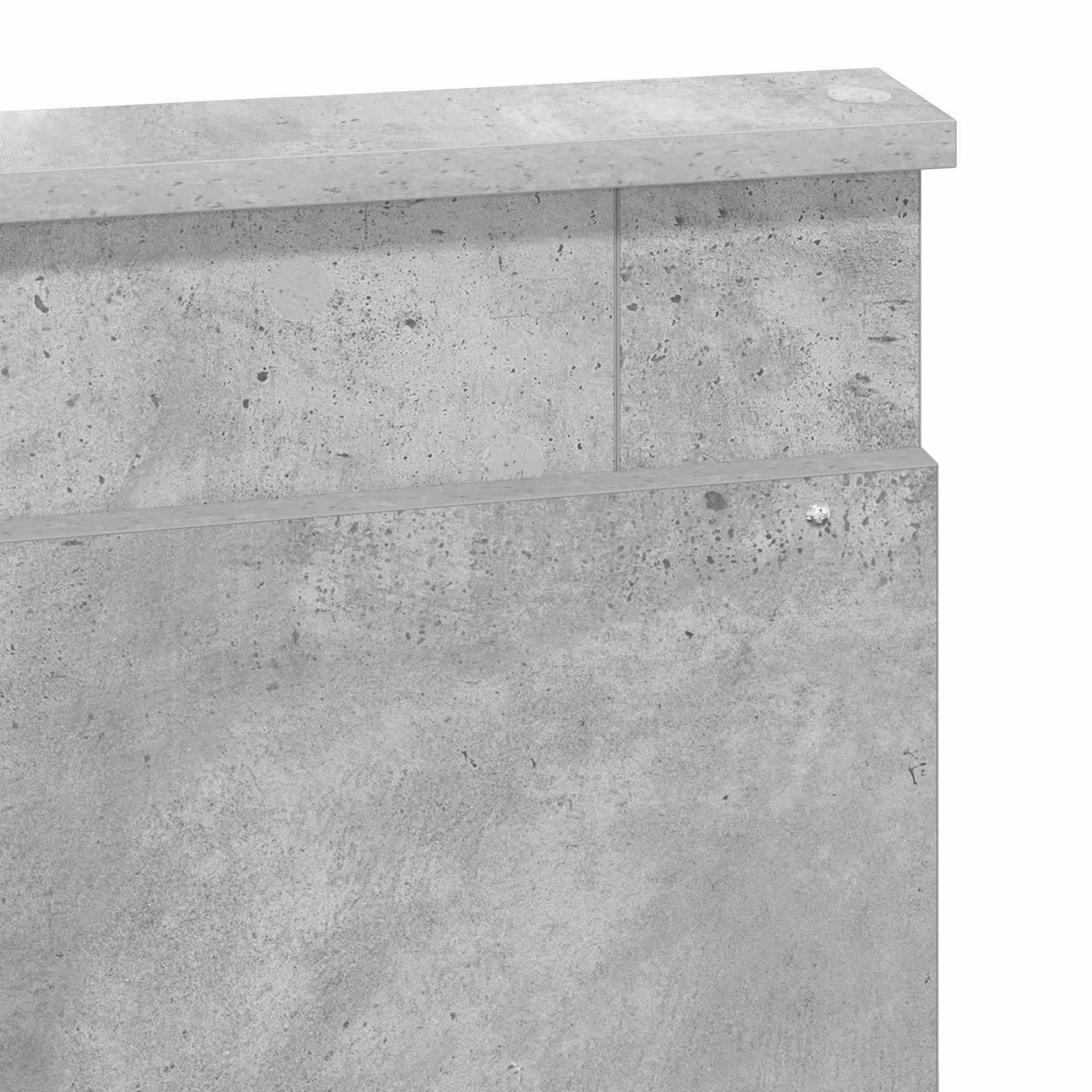 Estructura de cama con cabecera Gris Concreto 120 x 200 cm