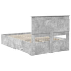 Estructura de cama con cabecera Gris Concreto 120 x 200 cm