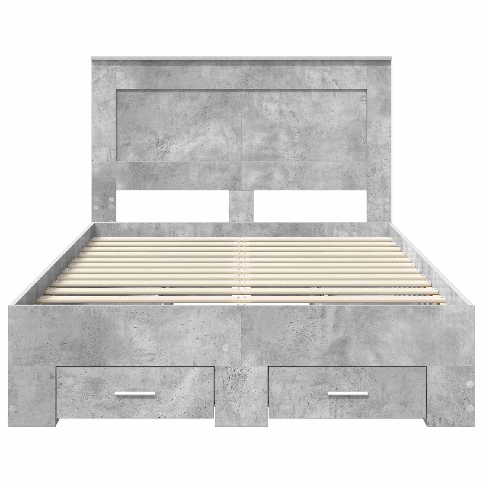Estructura de cama con cabecera Gris Concreto 120 x 200 cm