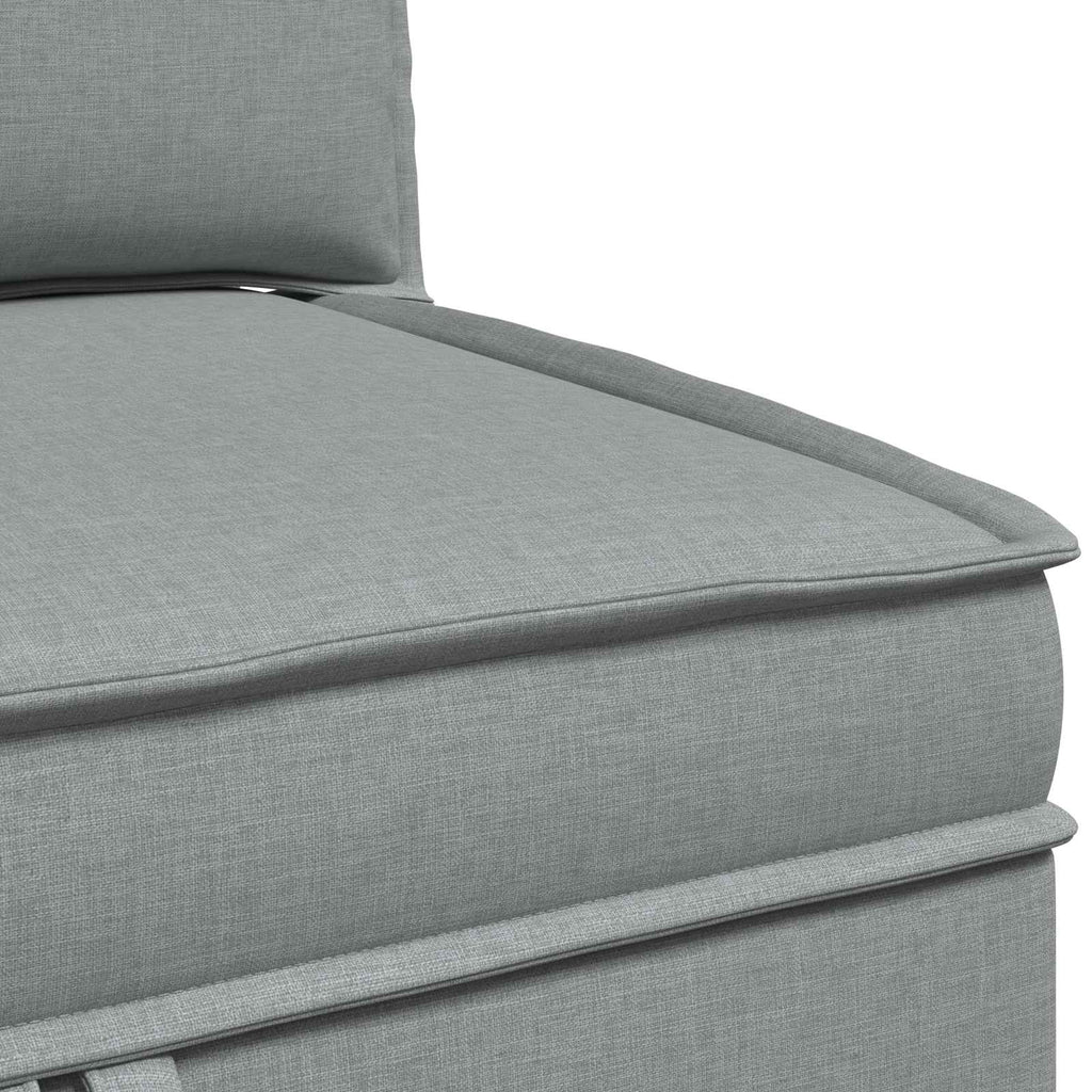 Juego de muebles de salón con cojín 4 pcs Gris Claro Tela
