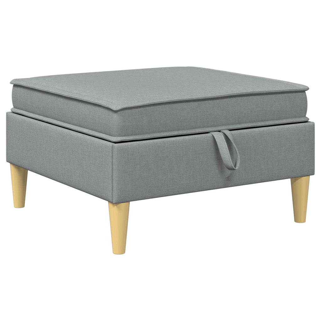 Juego de muebles de salón con cojín 4 pcs Gris Claro Tela