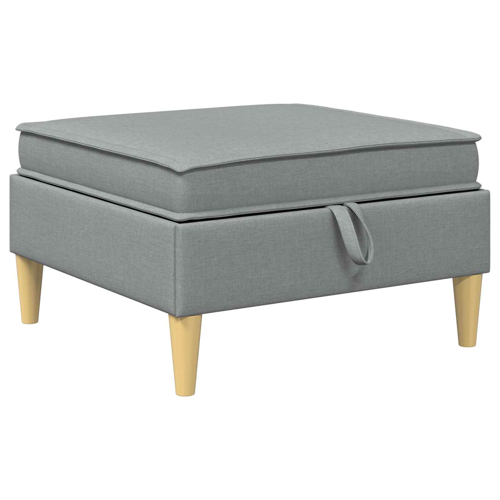Juego de muebles de salón con cojín 4 pcs Gris Claro Tela