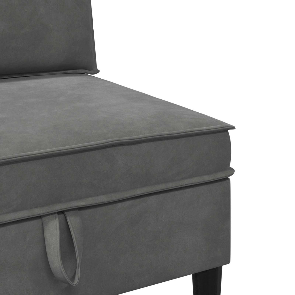 Juego de muebles de salón 3 pcs Gris oscuro Terciopelo