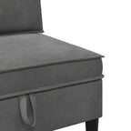 Juego de muebles de salón 3 pcs Gris oscuro Terciopelo
