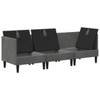 Juego de muebles de salón 3 pcs Gris oscuro Terciopelo
