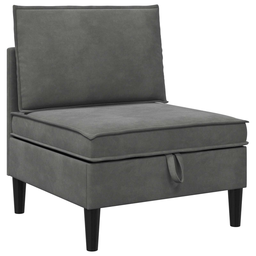 Juego de muebles de salón 3 pcs Gris oscuro Terciopelo
