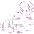 Juego de muebles de salón 3 pcs Gris oscuro Terciopelo