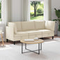 3-piece Living Room Furniture Set Sand Fabric