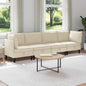 3-piece Living Room Furniture Set Sand Fabric