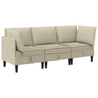Juego de muebles de salón 3 pcs Arena Tela