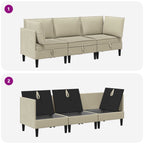 Juego de muebles de salón 3 pcs Arena Tela