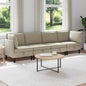 3-piece Living Room Furniture Set Sand Fabric