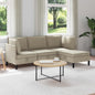3-piece Living Room Furniture Set Sand Fabric