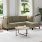 3-piece Living Room Furniture Set Sand Fabric