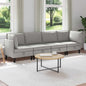 3-piece Living Room Furniture Set Sand Fabric